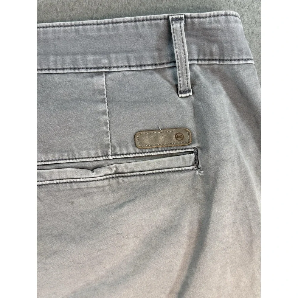 AG Adriano Goldschmied Wanderer Shorts Mens 35 Gray Chino Slim 10 Inseam Casual